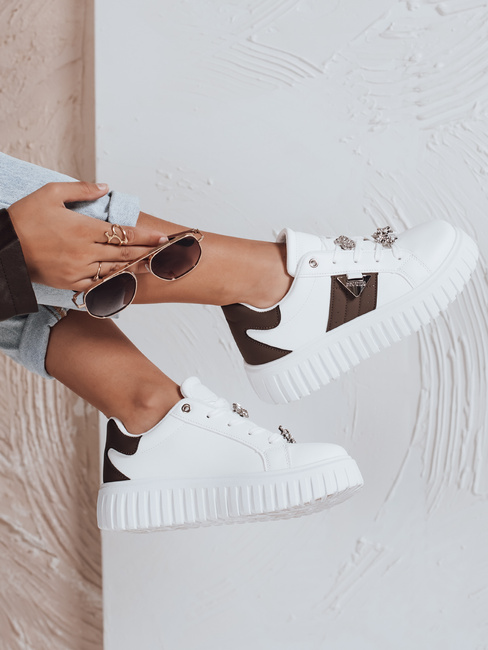 Damen Plateau Turnschuhe weiß Dstreet ZY1058