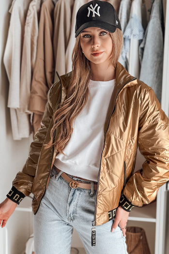 Gesteppte Damen-Bomberjacke GLAMCIX beige Dstreet TY4784