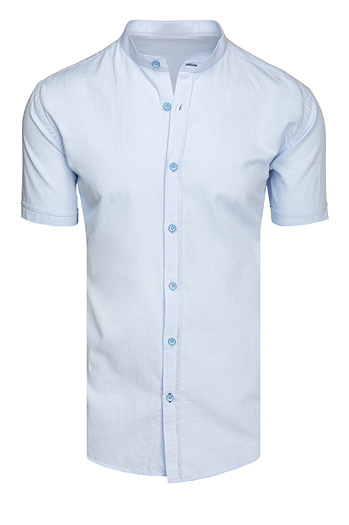 Herren Kurzarmhemd blau Dstreet KX1062