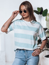 Gestreiftes Damen-T-Shirt ALMIN türkis Dstreet RY2562