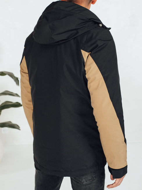 Herren Winterjacke mit Kapuze in camel Dstreet TX5041