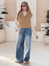 Gesteppte dunkelbeige Damenweste Dstreet TY5196