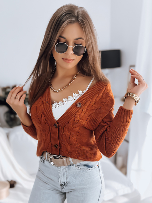 Damen Strickjacke NISTEL Farbe Camel DSTREET MY1684