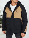 Herren Winterjacke mit Kapuze in camel Dstreet TX5041