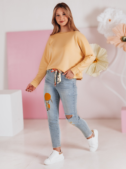 Damen Denim Slim Fit Hose mit Gürtel GIRLHOOD blau Dstreet UY2484