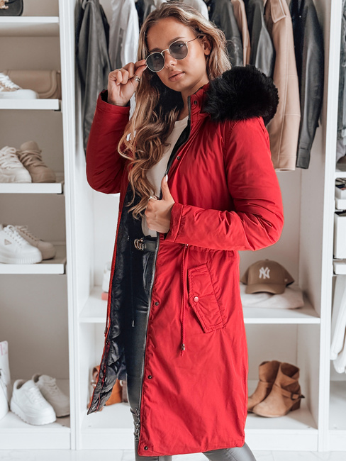 Damen Winterparka TRENDNEL Wendekapuze rot Dstreet TY4588