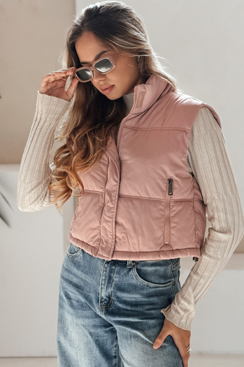 Gesteppte rosa Weste für Frauen Dstreet TY5199