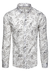 Herren-Blatt-Hemd weiß Dstreet DX2638
