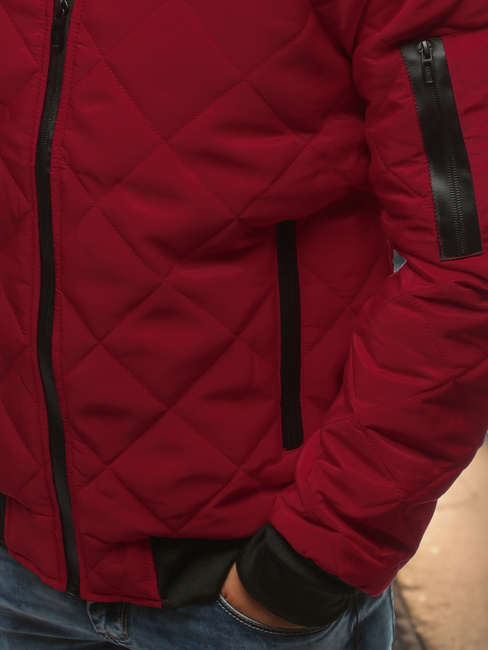 Herren Gesteppte Bomberjacke Weinrot Dstreet TX2209