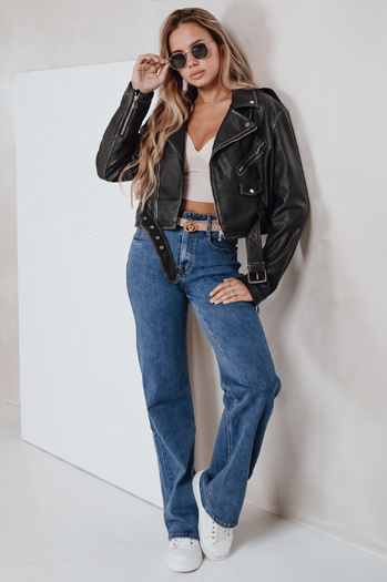 Blaue Damenjeans mit weitem Bein Dstreet UY2770
