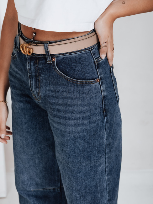 Blaue Damenjeans mit weitem Bein Dstreet UY2749