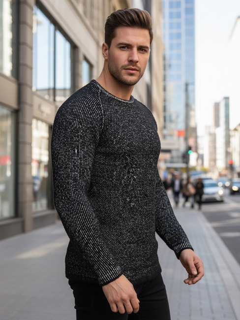 Herren Pullover schwarz WX2311z