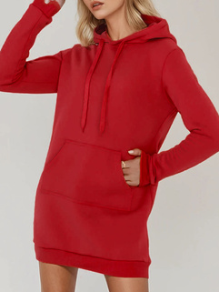 Langer Damen-Kapuzenpullover in Übergröße TIMMY rot Dstreet EY2562_3