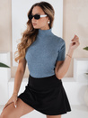 Kurzarm-Pullover mit Rippenstruktur GIRLGLORY blau Dstreet MY2555