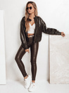 Braune Röhrenhose aus Ökoleder Dstreet UY2758