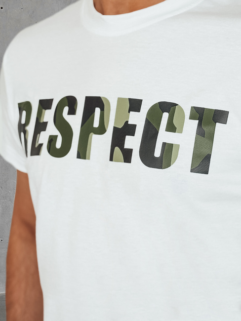 Bedrucktes Herren-T-Shirt weiß Dstreet RX5648