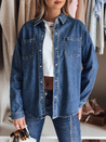 Damen Jeanshemd in Übergröße OVERLLO blau Dstreet DY0454