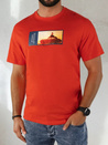 Herren T-shirt mit Aufdruck Farbe Orange DSTREET RX5486