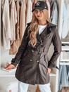 Zweireihiger Damen-Trench mit Gürtel BELISION schwarz Dstreet NY0749