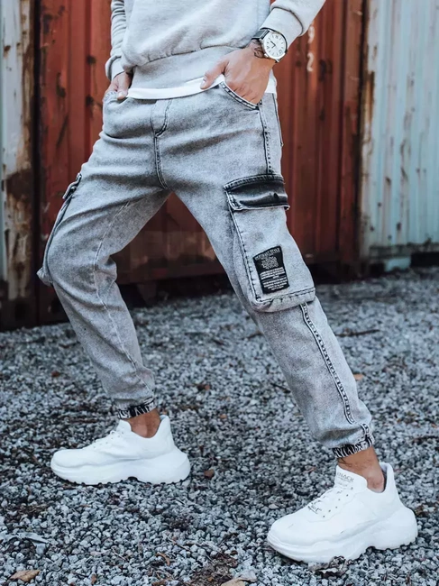 Herren Jeans Jogger Hose Hellgrau Dstreet UX3309