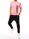 Herren Trainingsanzug Set Rosa-Schwarz Dstreet AX0367