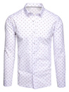 Herren Langarmhemd gemustert weiß Dstreet DX2607
