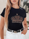 Damen-T-Shirt mit Krone BLINGESSO schwarz Dstreet RY2877