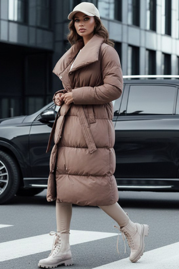 Langer Steppmantel für Frauen FAVI braun Dstreet TY4571