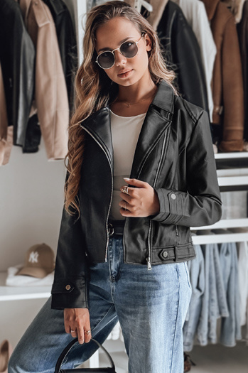 Damen Lederjacke DARKGLORY ramonesque schwarz Dstreet TY4963