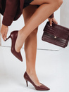 Damen burgunderfarbene Stilettos Dstreet ZY1078