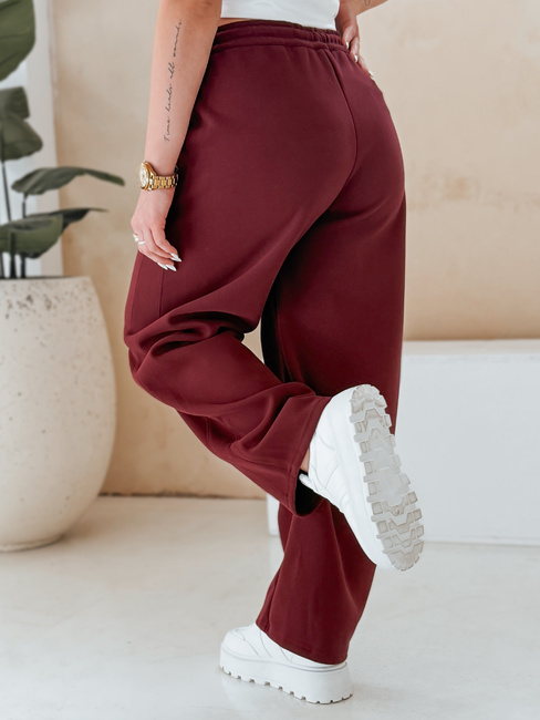 Damen Jogginghose mit weitem Bein DRESMOOD PREMIUM kastanienbraun Dstreet UY2688