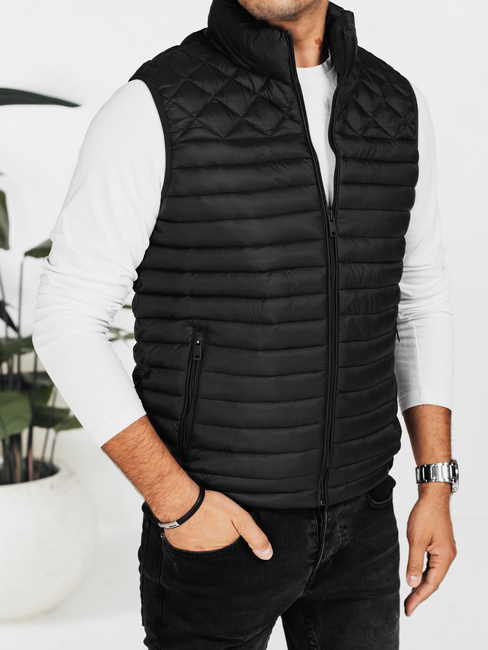 Herren Steppweste schwarz Dstreet TX5076