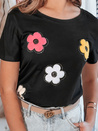Damen T-Shirt mit Blumenmuster DAISYLA schwarz Dstreet RY2744