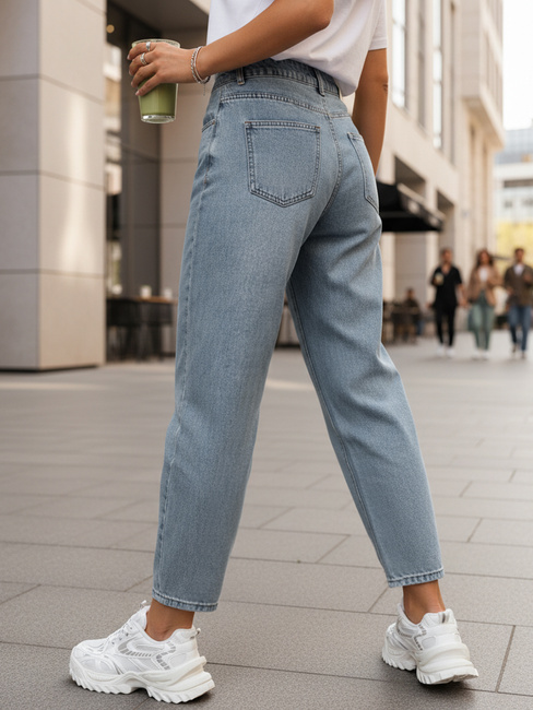 Damen Baggy-Jeans mit hoher Taille blau Dstreet UY2856