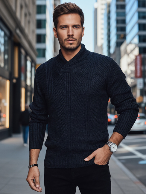 Marineblauer Herren-Pullover Dstreet WX2257z