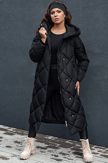 Damen Steppwinterjacke mit Kapuze FEMACOAT schwarz Dstreet TY4593