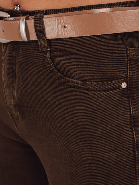 Damen Slim Tapered Jeans Braun Dstreet UY2843