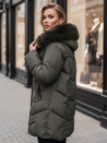 Damen Winterjacke MORISIO lang gesteppt mit Kapuze grün Dstreet TY4671z