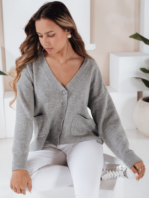 SORELIE Damen Strickjacke grau Dstreet MY2509