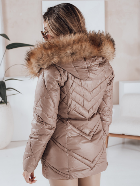 Damen Winterjacke SOLARIS Farbe Cappuccino DSTREET TY4010
