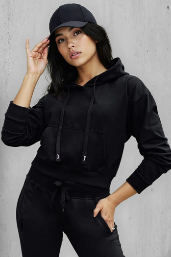 Damen Kapuzenpulli schwarz Dstreet BY1535