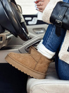 Damen Plateau-Schneestiefel beige Dstreet ZY1066