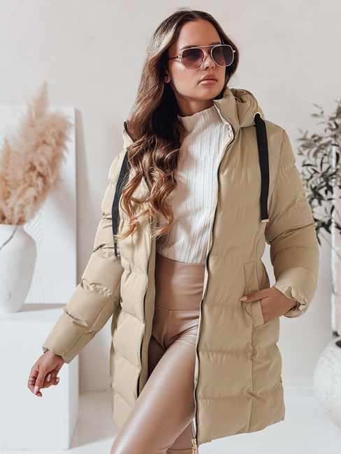Damen Winterjacke mit Kapuze GABRIELLE beige Dstreet TY4365