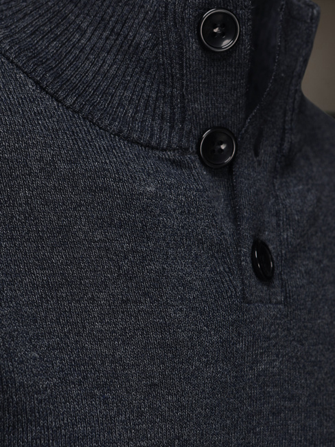 Herren Pullover mit Stehkragen navy blau Dstreet WX2357