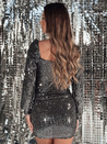 TWINKLE TWIST Paillettenkleid schwarz Dstreet EY2555