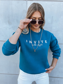 Damen Oversize Sweatshirt INVITE Farbe Blau DSTREET BY1237_1