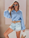 Damen Denim-Shorts mit Gürtel FOREVER ON blau Dstreet SY0483
