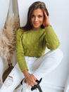 Damen Kurze Pullover SELAVI Farbe Grün DSTREET MY1943