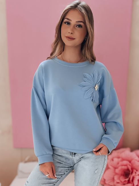 Damen Sweatshirt in Übergröße FLORINE blau Dstreet RY2764