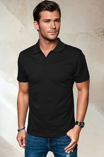 Herren Poloshirt schwarz Dstreet PX0512